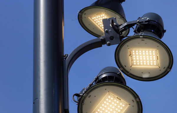 Multiple LED's Street Light Installation